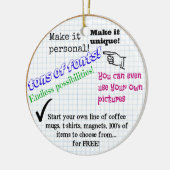 Ready to personalize with pics and/or text keramik ornament (Links)