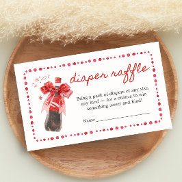 Ready to Pop Baby Shower Diaper Raffle Begleitkarte
