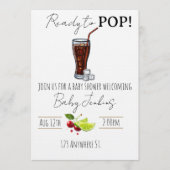 ready to pop! baby shower invitation einladung (Vorderseite)
