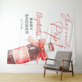 Ready To Pop Baby Shower Photo Backdrop Wandteppich (Beispiel (Horizontal))