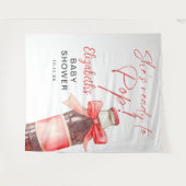 Ready To Pop Baby Shower Photo Backdrop Wandteppich (Vorderseite (Horizontal))