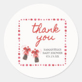 Ready to Pop Baby Shower Runder Aufkleber (Vorderseite)