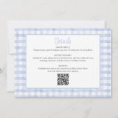 Ready To Pop Blue Soda Bottle QR Code Baby Shower Einladung (Rückseite)