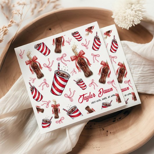 Ready to Pop Cola Baby Shower Serviette