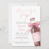 Ready To Pop Pink Soda Bottle Baby Shower Photo Einladung (Vorderseite)