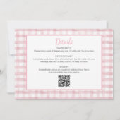Ready To Pop Pink Soda Bottle QR Code Baby Shower Einladung (Rückseite)