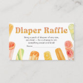 Ready to Pop Popsicle Baby Shower Diaper Raffle Begleitkarte (Vorderseite)