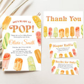 Ready to Pop Popsicle Baby Shower Einladung