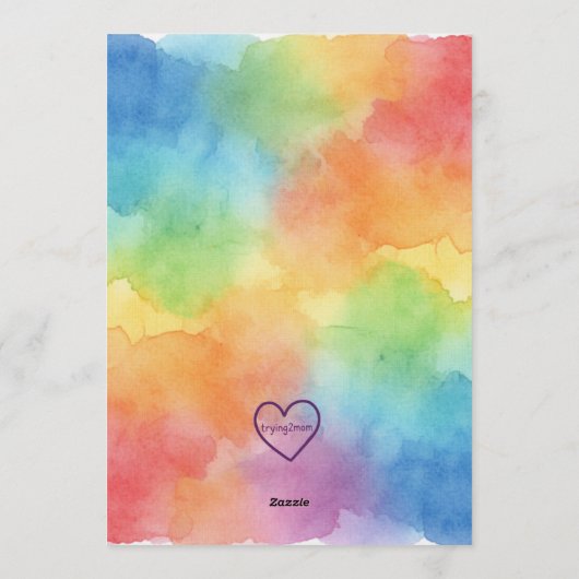 Ready To Pop, Rainbow Popsicle Baby Shower Einladung (Rückseite)