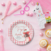 Ready To Pop Red Bow Soda Bottle Baby Shower Pappteller (Party)