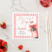 Ready To Pop Red Bow Soda Bottle Baby Shower Serviette (Beispiel)