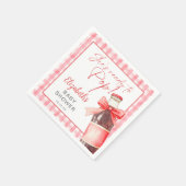 Ready To Pop Red Bow Soda Bottle Baby Shower Serviette (Ecke)