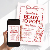 Ready to Pop Soda Baby Shower Einladung