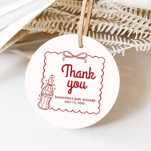 Ready to Pop Soda Baby Shower Geschenkanhänger