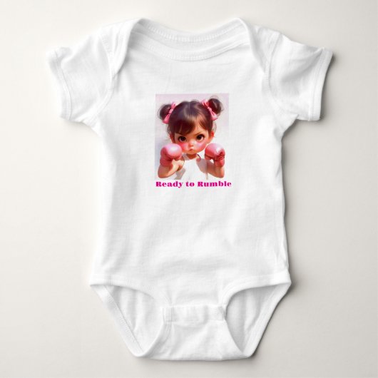 "Ready to Rumble" Baby Bodysuit. Strampler (Vorderseite)