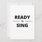 READY TO SING EINLADUNG (Vorderseite)