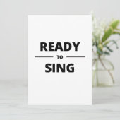 READY TO SING EINLADUNG (Stehend Vorderseite)