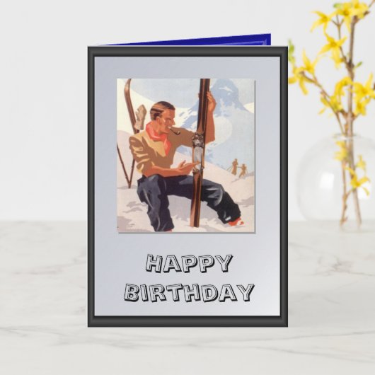 Ready to ski karte (Gelbe Blume)