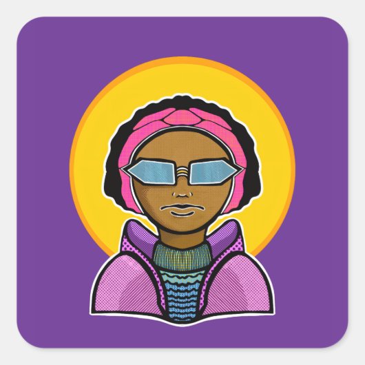 Ready to ski quadratischer aufkleber (Vorderseite)