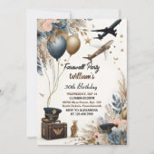 Ready Travel Überraschung Globe Farewell 30. Gebur Einladung (Vorderseite)