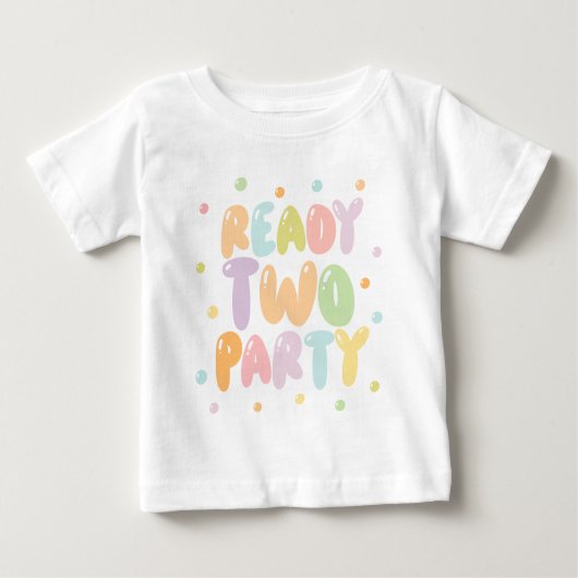 Ready Two Party Girl 2. Geburtstag T - Shirt (Vorderseite)