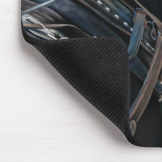 Ready & Willing Black Percheron Entwurf Pferd Mousepad (Ecke)