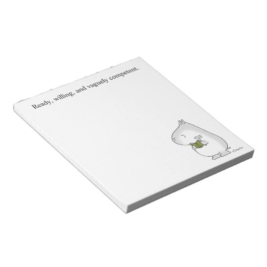 Ready Willing vage kompetent von Sandra Boynton Notizblock (angewinkelt)