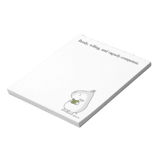 Ready Willing vage kompetent von Sandra Boynton Notizblock (Rotiert)