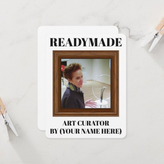 READYMADE FLAT GREETCARD KARTE (Vorderseite/Rückseite Beispiel)