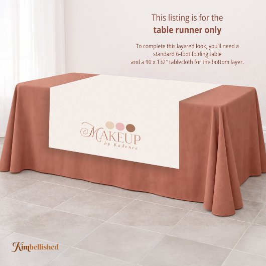 Readymade Logo Makeup Artist Tablecloth Runner Tischdecke