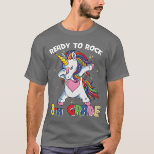 Readyo Rock 8. Klasse Dabbing-Einhorn-Geschenk T-Shirt
