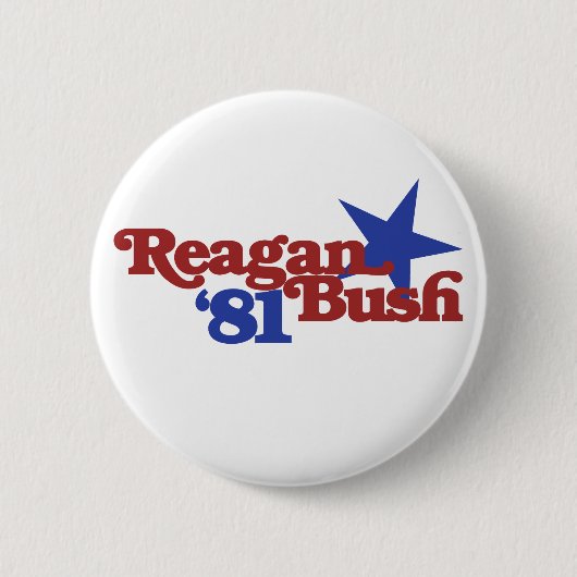 Reagan Bush 81 Button (Vorderseite)