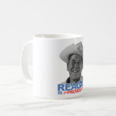 Reagan-Cowboy 1980 Kaffeetasse (Vorderseite Links)