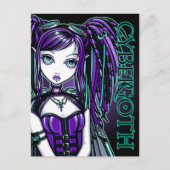 Reagan Cyber Goth Radioactive Fairy Art Postcard Postkarte (Vorderseite)
