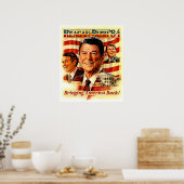 REAGAN FÜR PRÄSIDENT Vintage Kampagnenwerbung Poster (Küche)