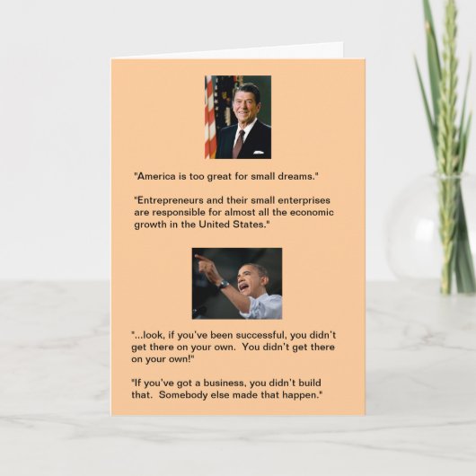 Reagan gegen Obama Karte (Vorderseite)