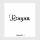 Reagan Name - Handgeschriebene Kalligrafie Aufkleber (Blatt)