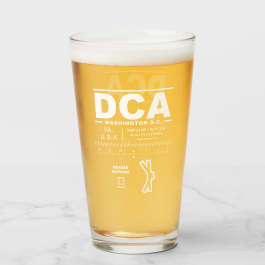 Reagan National Airport DCA Glas (Rückseite (gefüllt))
