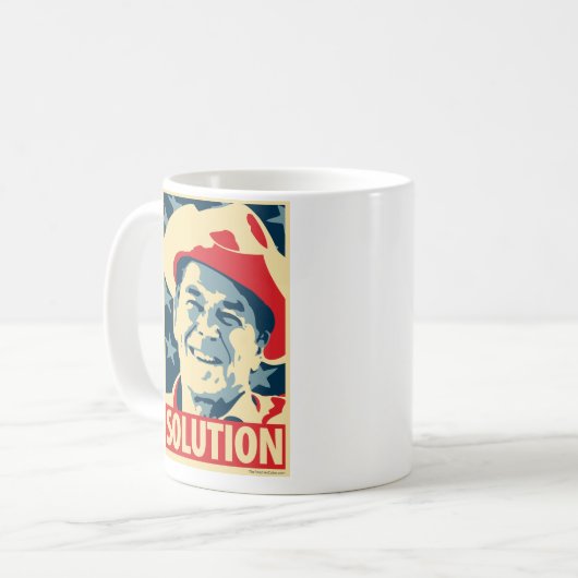 Reagan- u. Washington- - Obama-Parodie-Tasse Kaffeetasse (Vorderseite Links)