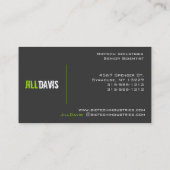 Reagenzglas-Blatt-coole Visitenkarte (Rückseite)