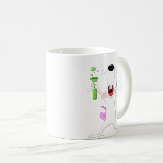 Reagenzglas-Labrador-Ratten-Tasse Kaffeetasse (VorderseiteRechts)