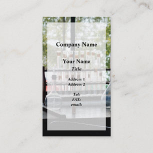 Reagenzgläser am Fenster Visitenkarte