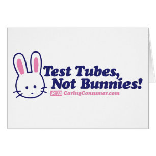 Reagenzgläser, nicht Häschen-Karte