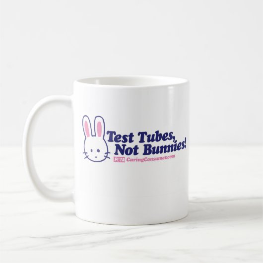 Reagenzgläser, nicht Häschen-Tasse Kaffeetasse (Links)