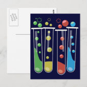 Reagenzgläser Postkarte (Vorne/Hinten)