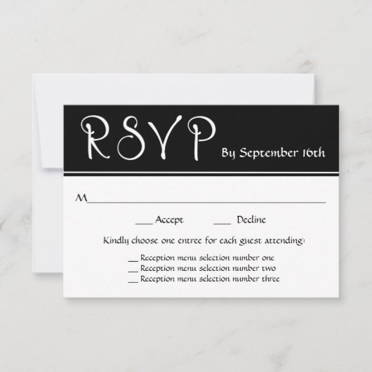 Reaktion auf die Hochzeitempfehlung UAWG 3 RSVP Karte (Vorderseite)