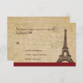 Reaktion auf die Pariser Hochzeit in Urlaubsort RSVP Karte (Vorne/Hinten)