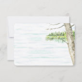 Reaktion auf Hochzeiten im Wasserfarbensee RSVP Karte (Rückseite)