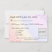 Reaktion auf Regenbogen RSVP Karte (Vorderseite)