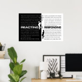 Reaktion vs. Reaktion - Empower Graphics Poster (Heimbüro)